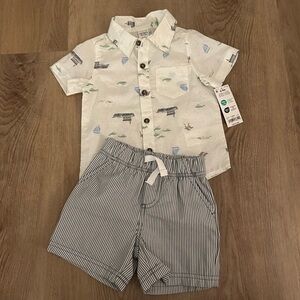 Carter's Boys' Adventure Shirt and Striped Shorts